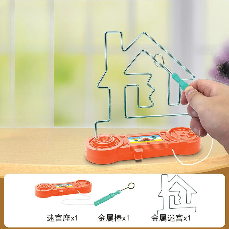 Montessori Elektrisch Schokspel Speelgoed - Onderwijs Elektrisch Doolhof Spel, Wetenschappelijke Experimenten Cadeau voor Kinderen