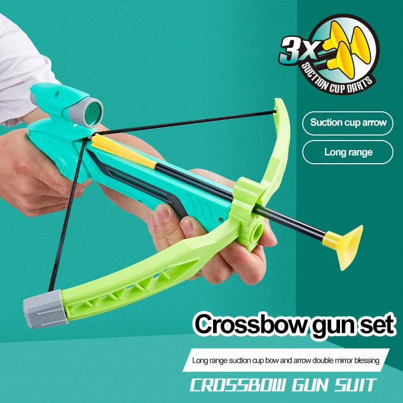 Automatische kruisboog geweren | Kinderen sport boog en pijl speelgoed voor buiten, ouder-kind interactie