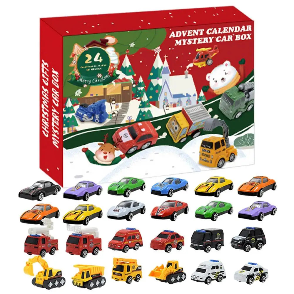 24 Dagen Kerstmis Aftelkalender Auto Speelgoed | Kids Adventskalender Racing Kerstcadeau
