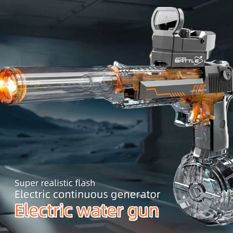 Super Elektrisch Waterpistool met Waterstroomdetectie, Licht & Snelle Navulling – Ideaal Zomerspeelgoed voor Jongens en Meisjes