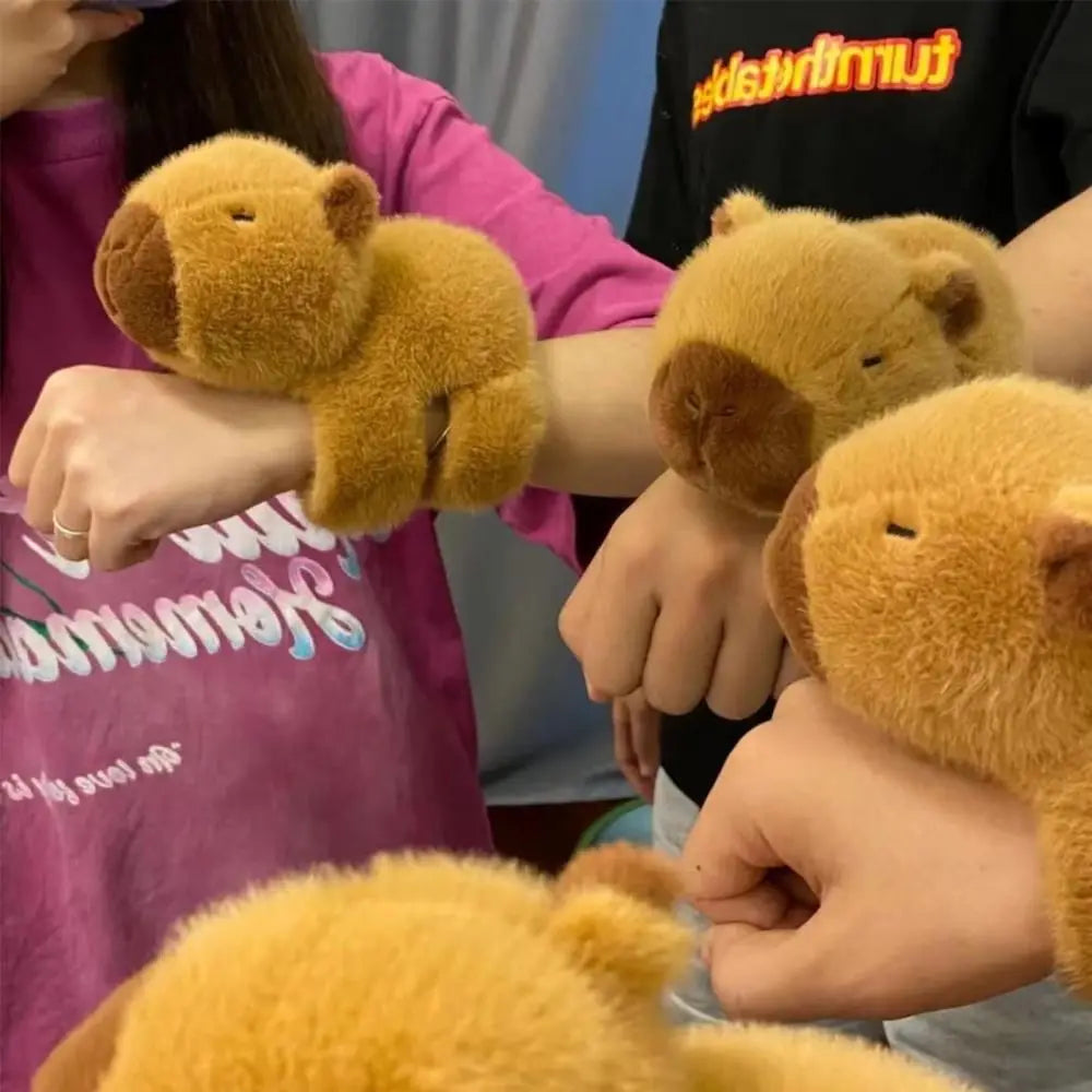Pluche dierenarmbanden - Capybara om te klikken - Interactief en knuffelig speeltje voor kinderen, verjaardagscadeau