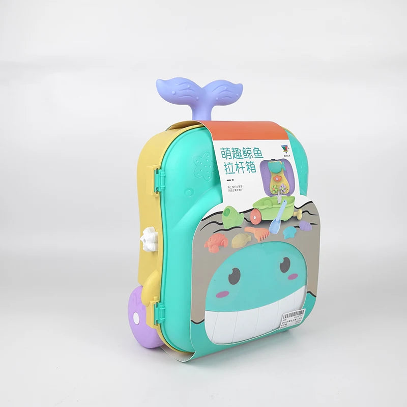 Kinderspeelgoed Set voor de Zomer | Walvis Luggage Trolley Koffer met Zandschep en Water Speelgoed