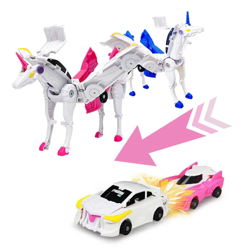 2-in-1 Transformatie Auto | Unicorn model actiefiguur & voertuig