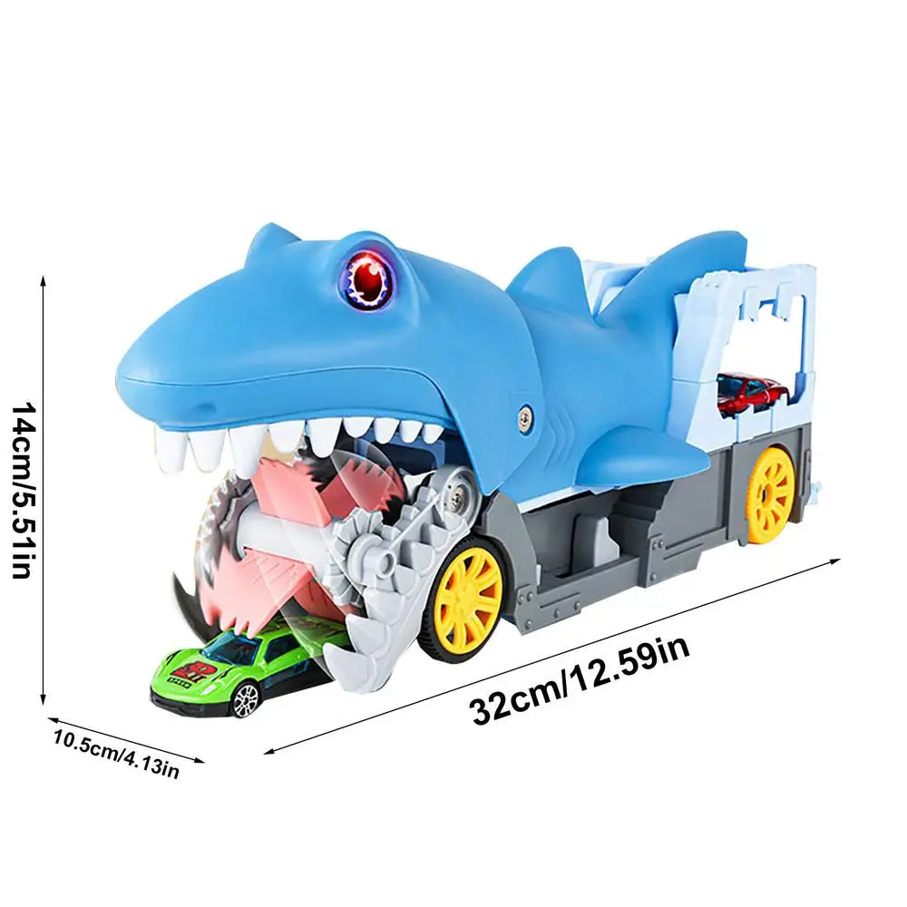 Dinosaur transporttruck - Speelgoed met automatische ejectie, spoor en metalen modellen voor kinderen