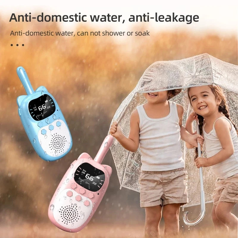 2 stuks Walkie Talkie voor Kinderen | Oplaadbare 1000mAh Handheld Radio Transceiver Intercom voor Kinderen Speelgoed 2, 3, 4, 5+ Jaar