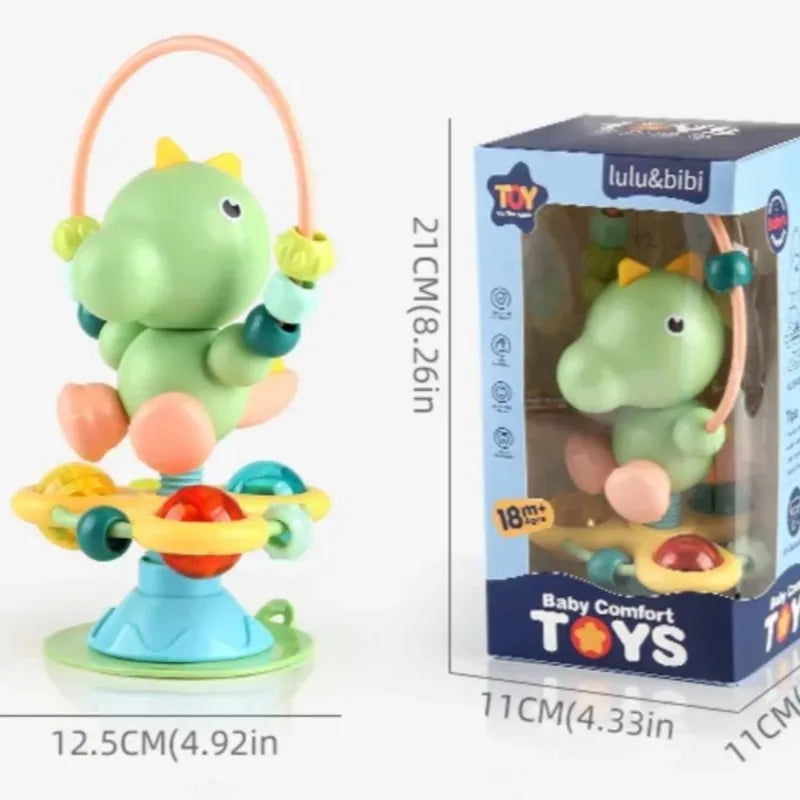 Baby Cartoon Kalmerend Speelgoed | Rinkelend Speelgoed met Geluidseffecten & Zuignap voor Tafel