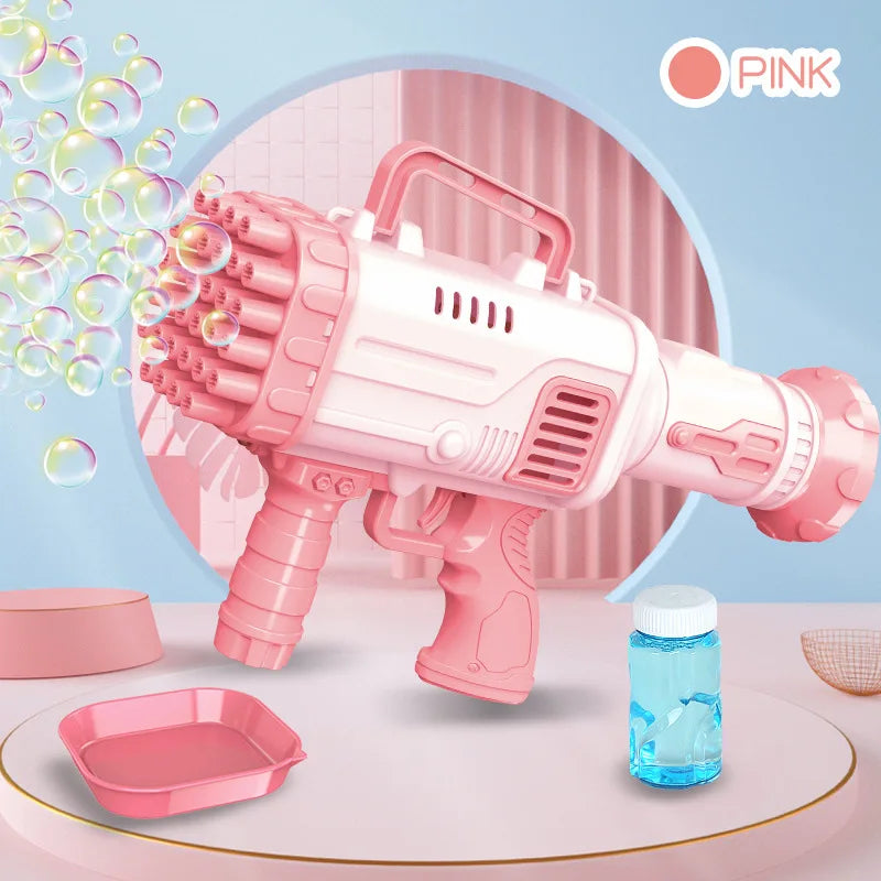 32-Gat Bubble Gun - Automatische Draagbare Blazer met Lichten, Cadeau Speelgoed voor Kinderen