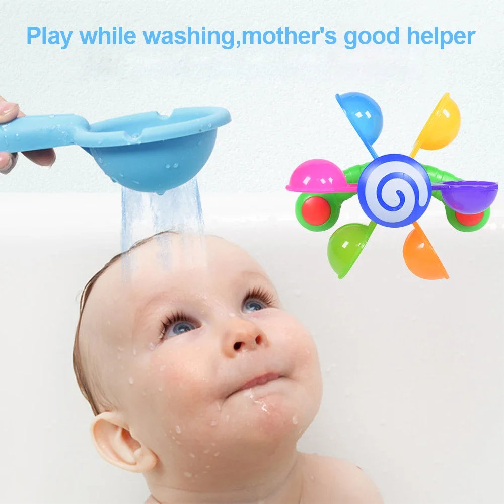 Kleurrig Waterwiel Badspeelgoed – Zuignap Watersproeier & Douche Speelset voor Baby’s & Peuters | Cadeau voor Kinderen