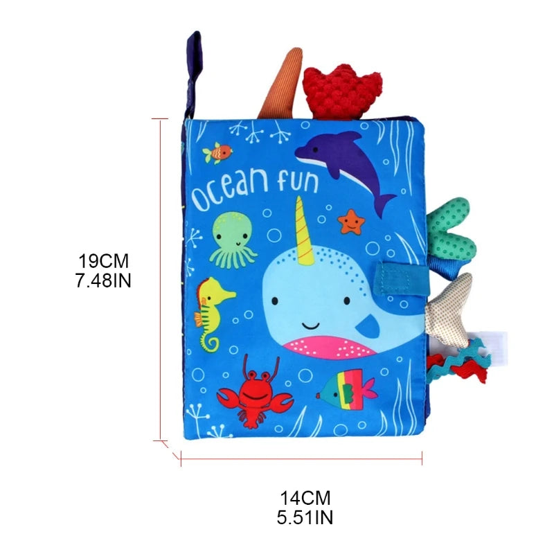 Interactief Montessori Zacht Speelboek | Polyester Stofboek, Vroeg Leren Cadeau voor Baby's