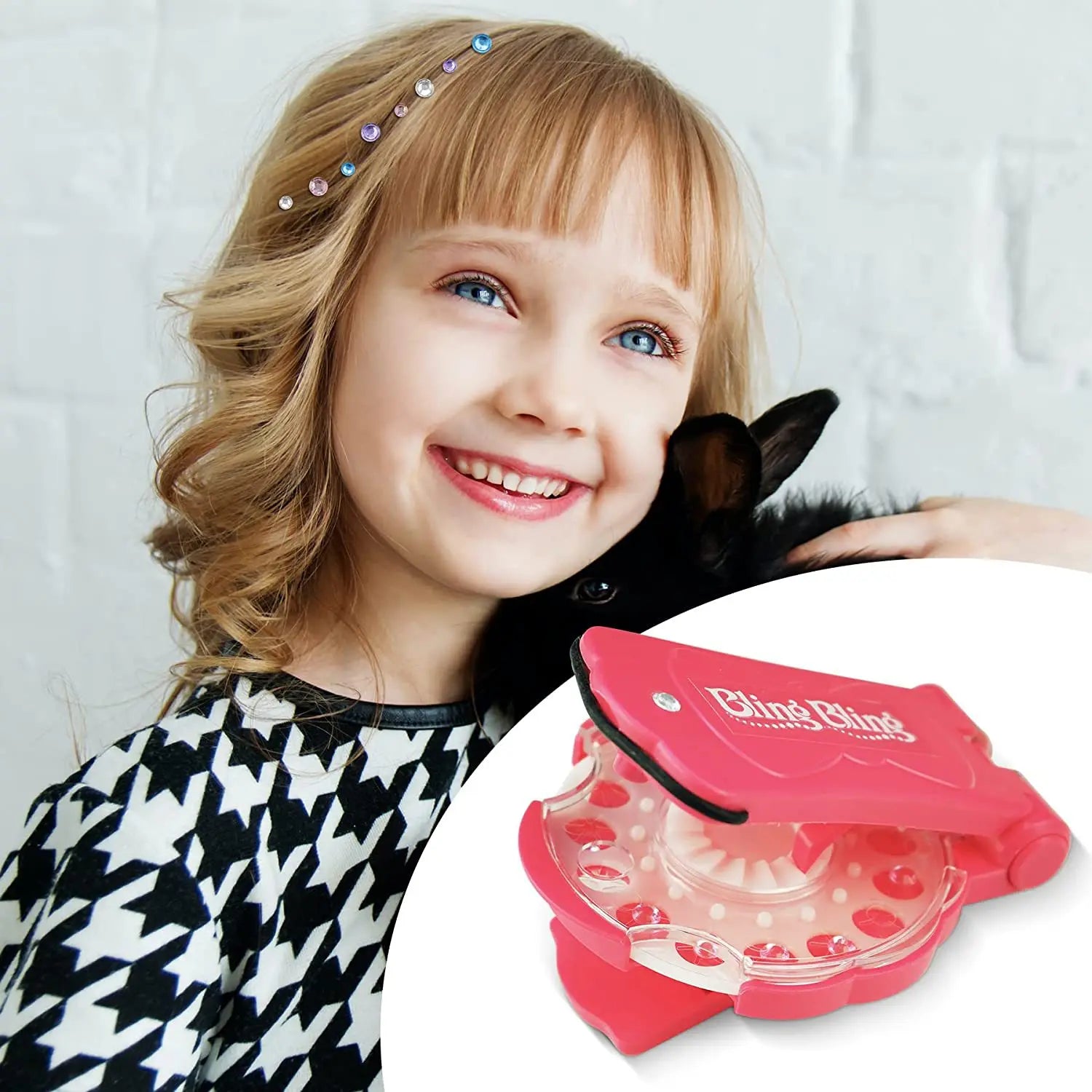 Diamant make-up set meisjes|Knipperende haaraccessoire beauty knutselset