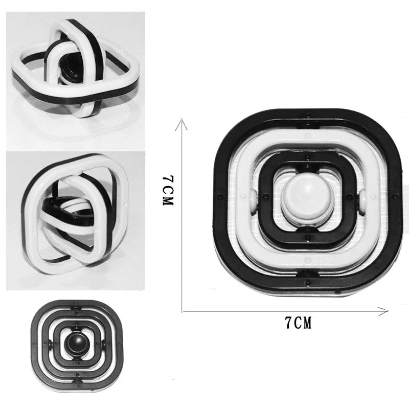 Nieuwe Fidget Toys 3D Flip Spinner | Vingertop Gyro, Stressverlichting voor ADHD, Autisme, Kinderen & Volwassenen