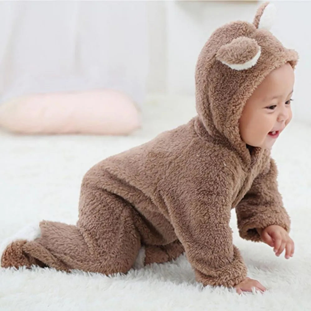 Winter Warme Fleece Babyrompers | Dieren Overall Baby Jumpsuits Kostuum