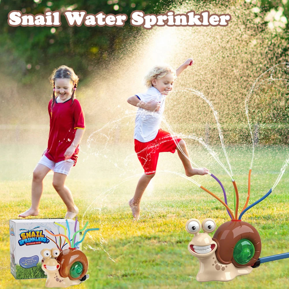 Snail Sprinkler Water Spray Outdoor Garden Backyard Water Toys Summer Yard Cartoon Splash Sprinkler Baby Bath Toy for Kids Gifts