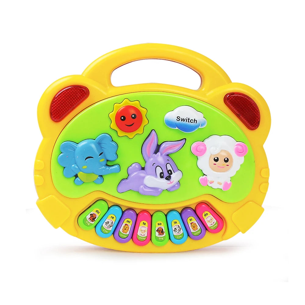 Kinder Piano Toetsenbord Set met Dierengeluiden en Knipperend Licht Baby Muziekinstrument Muzikaal Speelgoed Educatief Speelgoed Cadeaus voor Kinderen