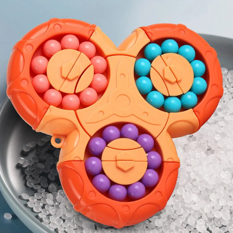 Montessori Roterende Magische Bonen Kubus | IQ Breinbreker Fidget Speelgoed, Educatief & Stressverlichtend