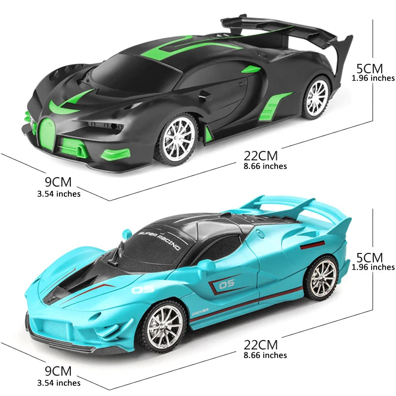 1/18 RC Sportauto met LED Licht | 2.4G Afstandsbediening Racewagen | Hoge Snelheid Drift Voertuig voor Kinderen