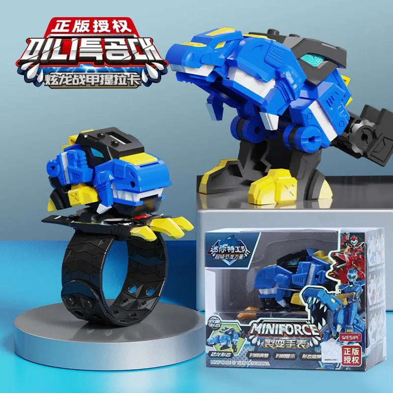 Mini Geheime Dienst Horloge Speelgoed | Mecha Robot, Dinosaur Deformatie Actiefiguren voor Kinderen