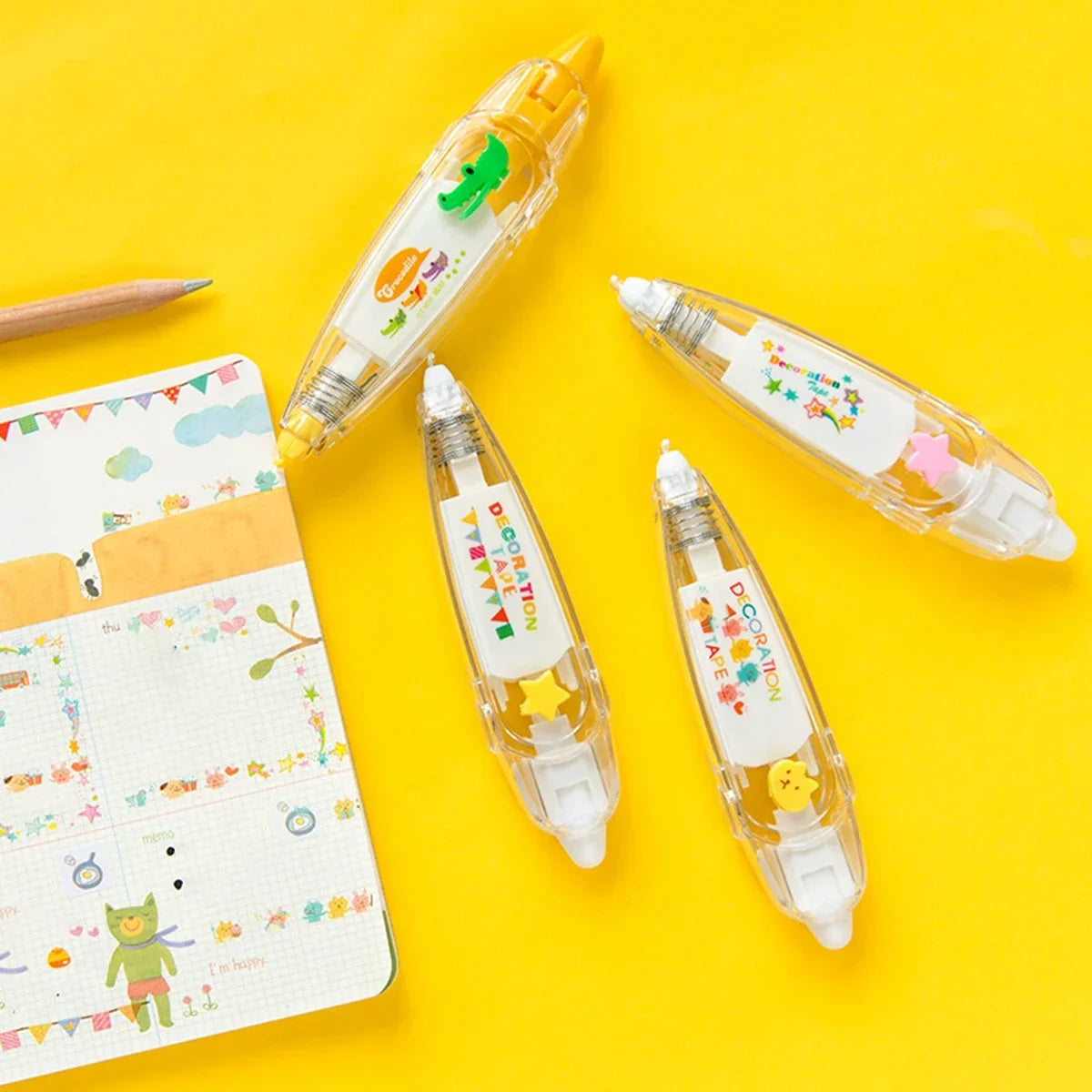 Cinta correctora de decoración Kawaii, bricolaje, bonita estética coreana japonesa para estudiantes y niñas, papelería, suministros para el regreso a la escuela