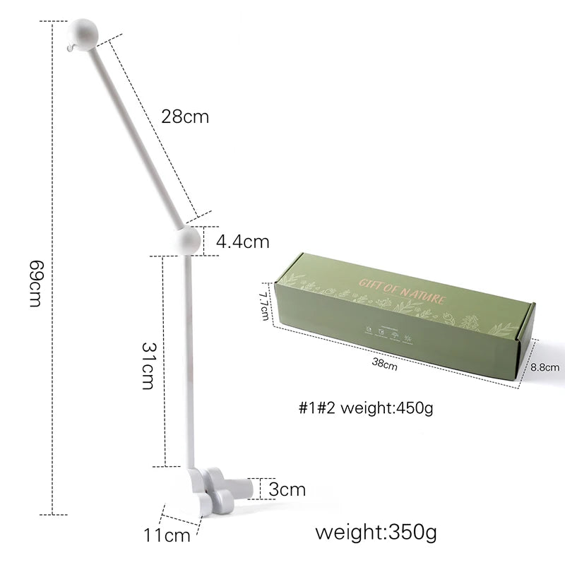 Houten Wolk Babymobiel Houder – Rammelaar Armbeugel voor Wiegdecoratie 0-12 Maanden