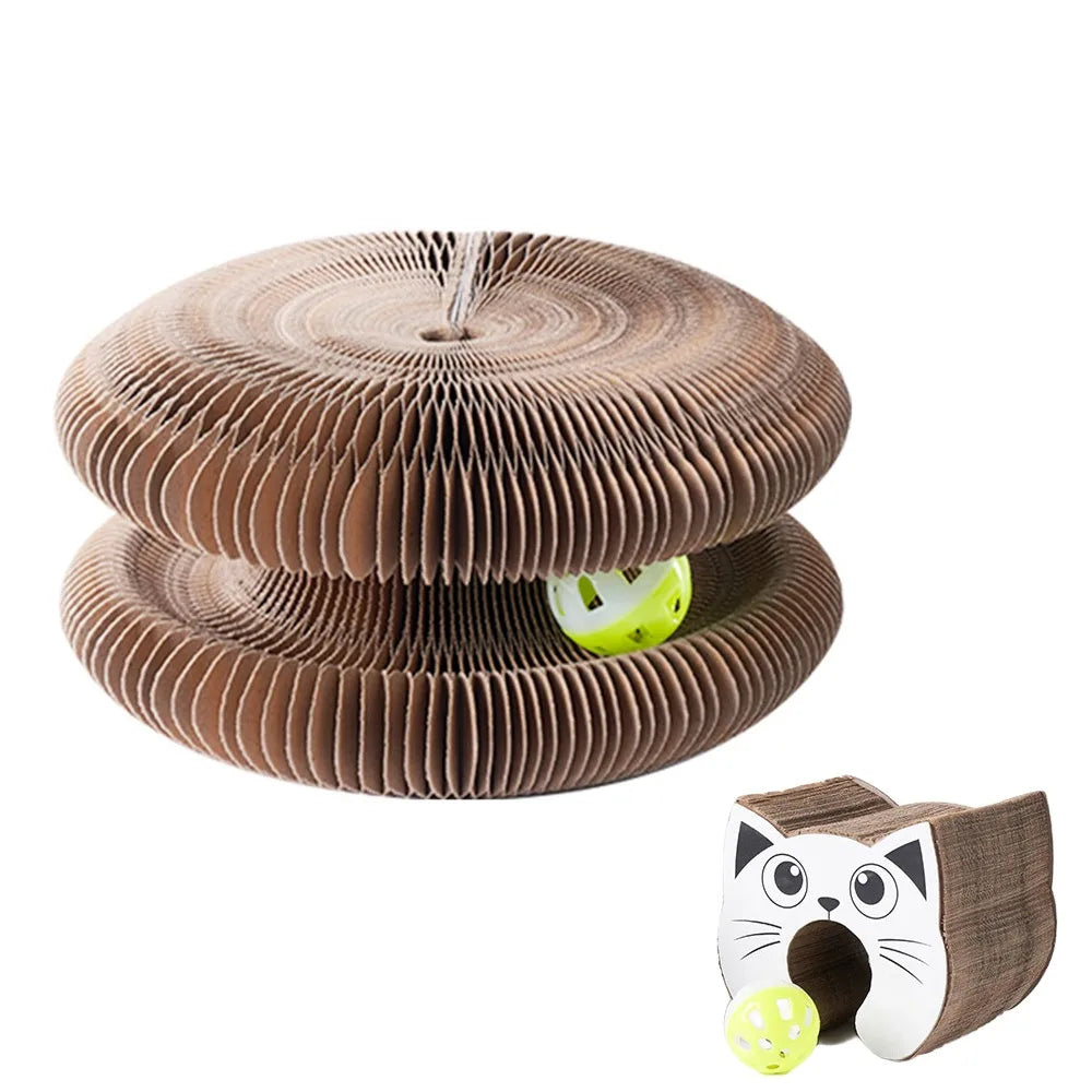 Kitty Kurlz Katten Speelgoed | Magische harmonica krabplank met bal