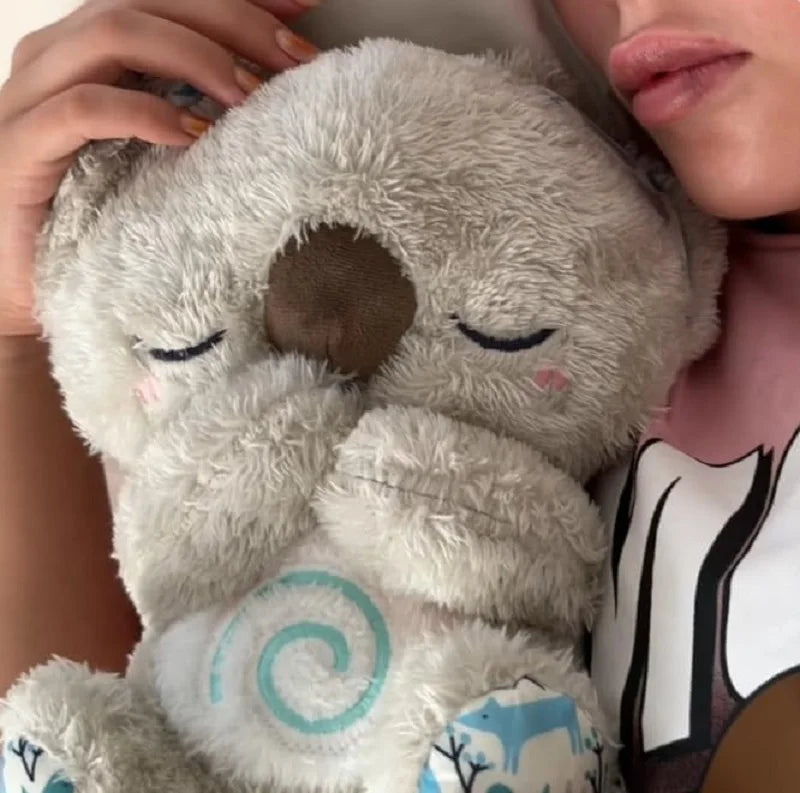 Koala ademend knuffeldier,Adempend gevulde koalabeer | Stressverlichtend pluche ademend dier | Kalmeer Snuggle Koala-knuffel met muzikale verlichting en ritmische ademhalingsbeweging voor Kerstmis Koala ademend knuffeldier,Adempend gevulde koalabeer | Stressverlichtend pluche ademend dier | Kalmeer Snuggle Koala-knuffel met muzikale verlichting en ritmische ademhalingsbeweging voor Kerstmis