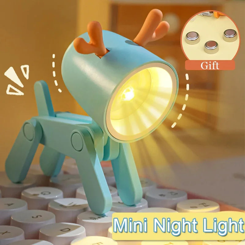 Creatieve LED Nachtlamp | Opvouwbare tafellamp met schattig dierendesign