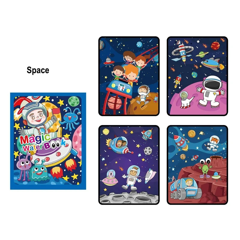 Magisch Waterkleurboek voor Baby’s | Herbruikbaar Montessori Educatief Speelgoed voor Kinderen