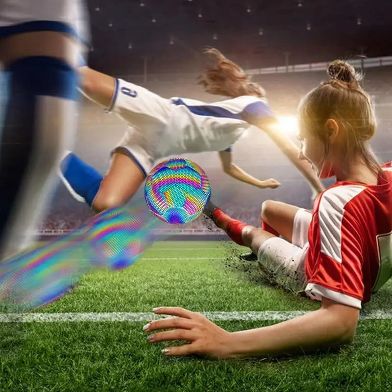 Reflecterende voetbal maat 5, lichtgevend | Kinderen 6+ | Buiten