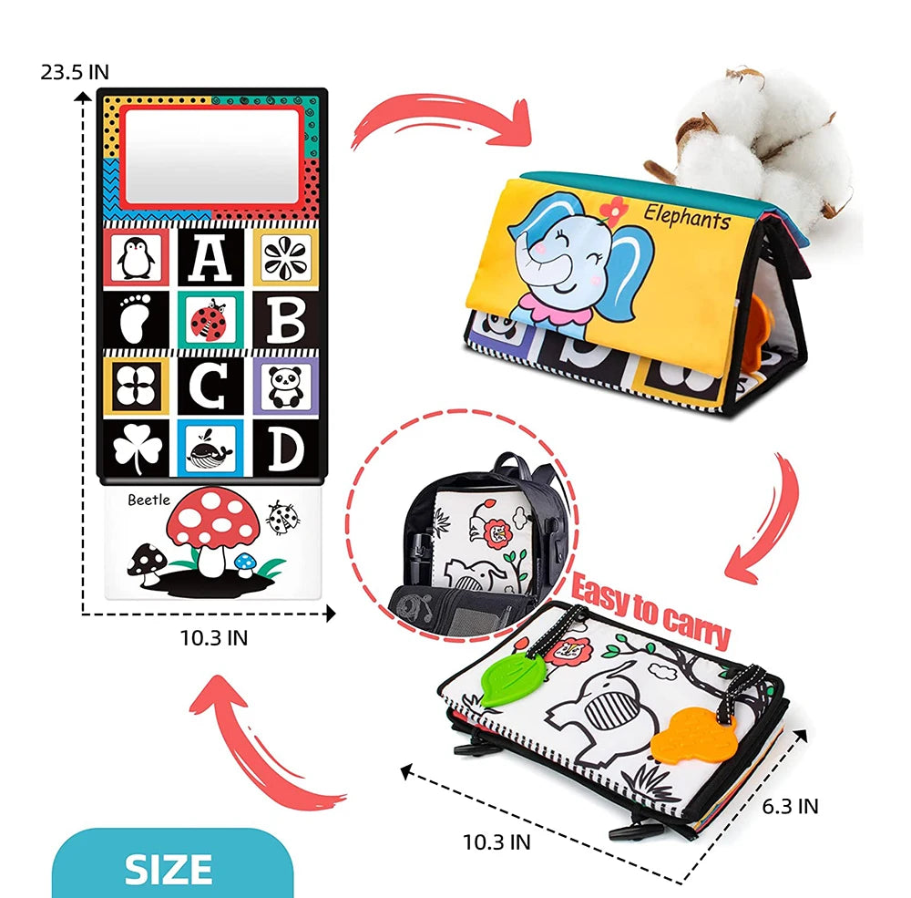 Buiktijd Kussen Speelgoed Voor Baby's, Zwart-Wit Hoog Contrast Montessori Sensorisch Speelgoed Voor Pasgeborenen Van 0-6 Maanden