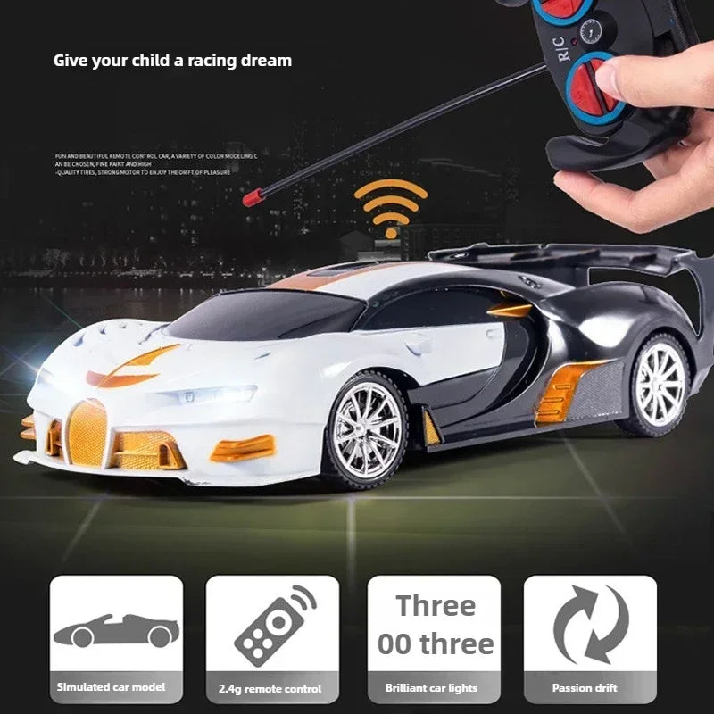 1:18 RC Auto met LED Licht | 2.4G 4CH Afstandsbediening Sportwagen | Hoge Snelheid Drift Voertuig voor Kinderen