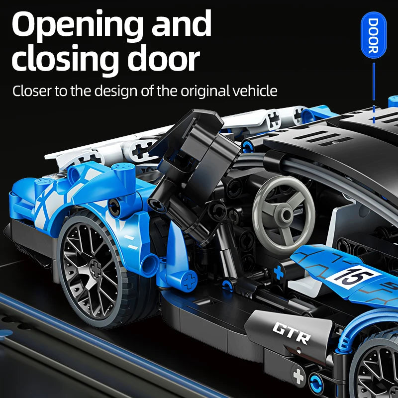 Technisch Mechanische Supercar Bouwset | 548 Stuks Raceauto Speelgoed voor Jongens en Meisjes
