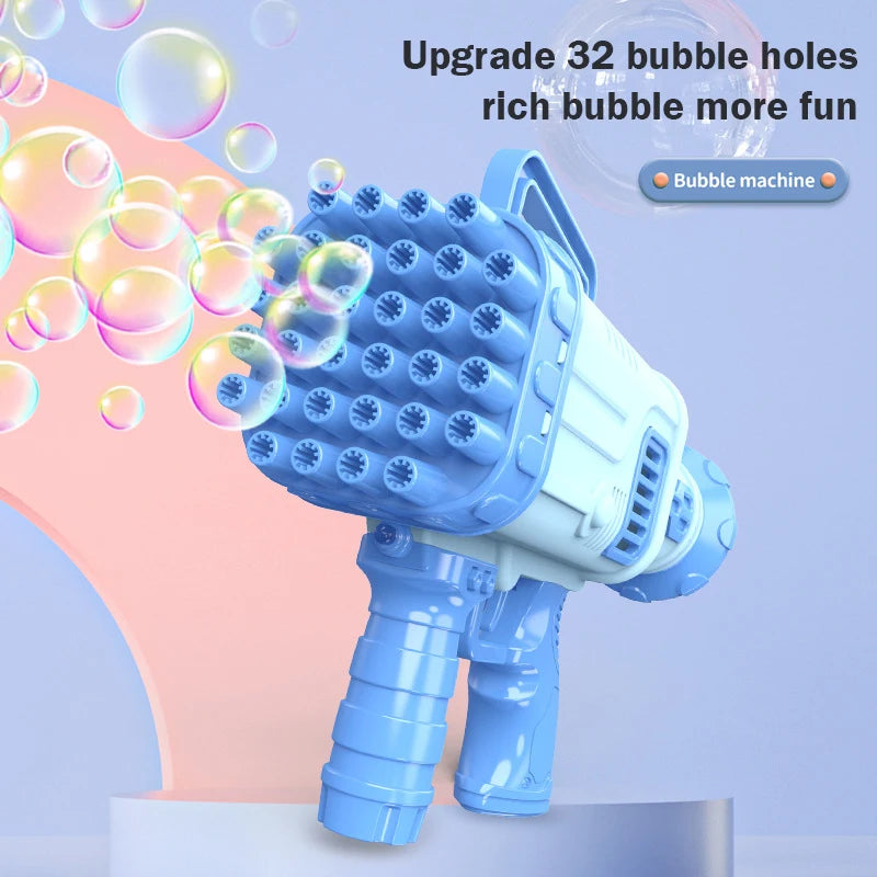 32-Gat Bubble Gun - Automatische Draagbare Blazer met Lichten, Cadeau Speelgoed voor Kinderen