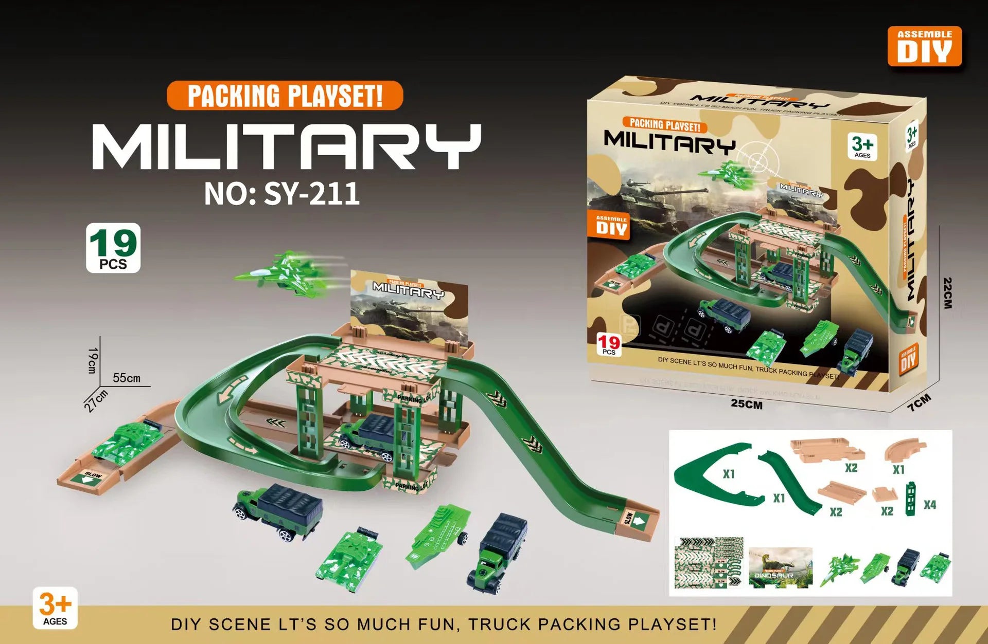 DIY Parkeerplaats Bouwset | Educatief Speelgoed met Brandweerwagens