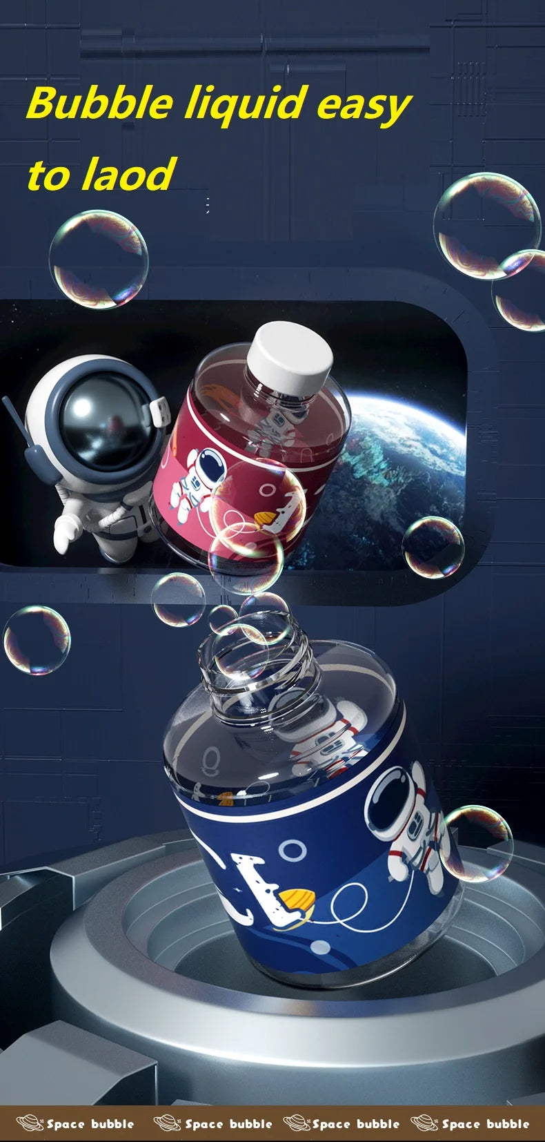 Bellenblaas Gun | Elektrische Bubbelmachine met Licht & Rugzak, Automatische Bellen Speelgoed