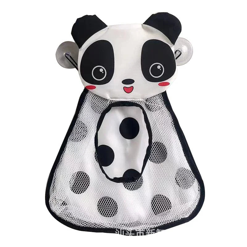 Schattige Badfiguren met Net – Eend, Tijger, Kikker, Panda | Opbergzak met Sterke Zuignappen voor Badkamer & Waterspeelgoed