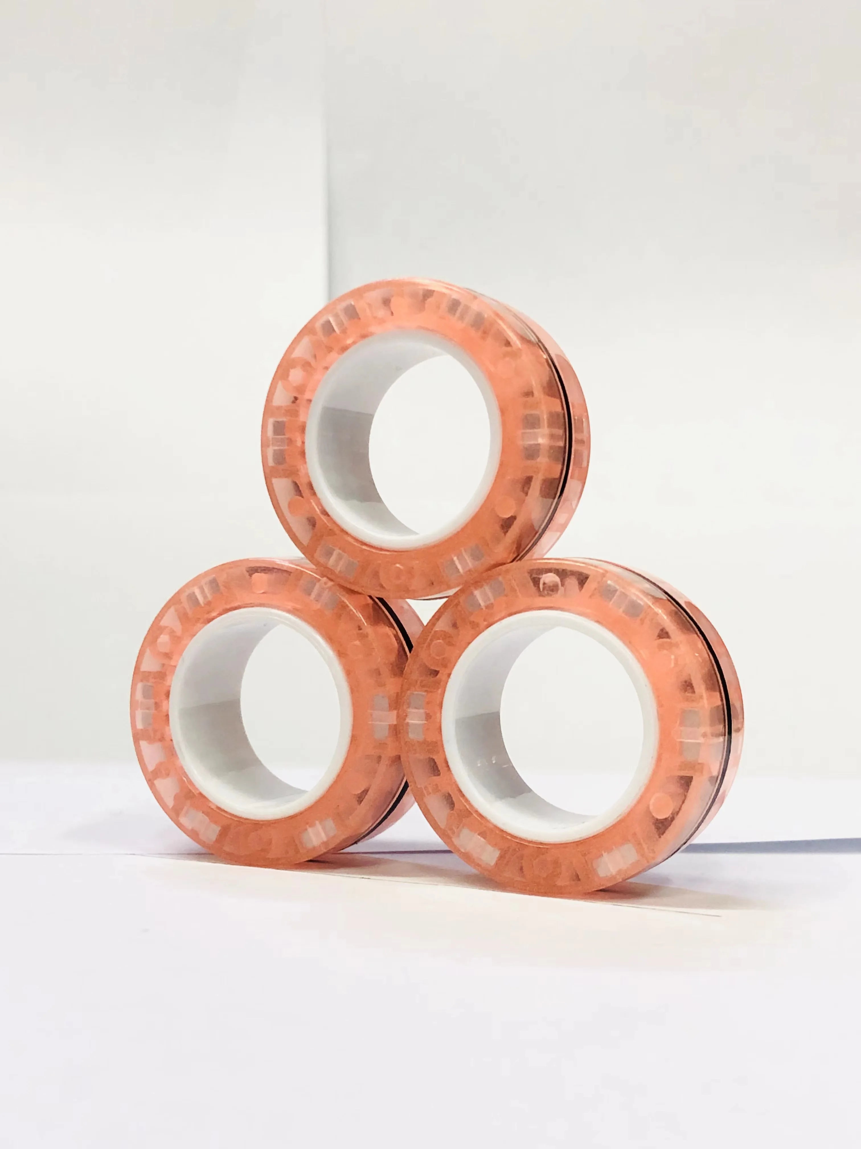 3 stuks vinger magnetische ringen | Kleurrijke fidget speelgoed set voor volwassenen en kinderen, magneet spinner ringen voor stressverlichting