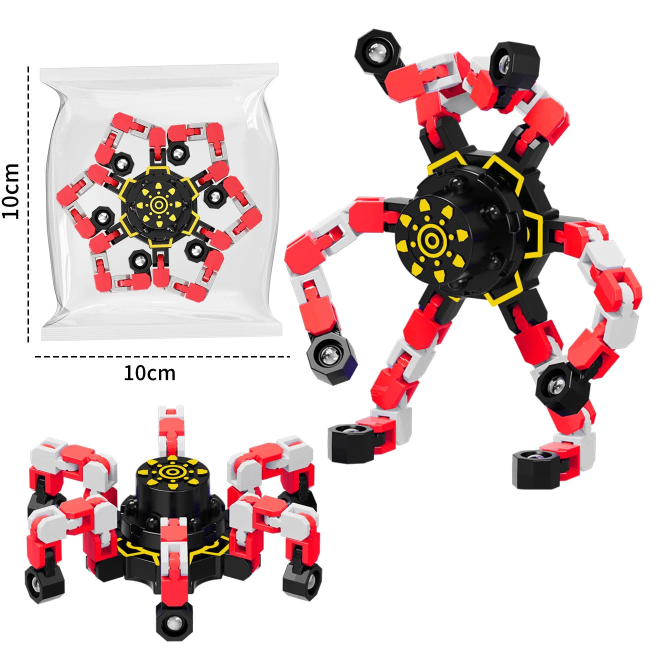 Stressverlichting sensorische gyroscoop | Antistress transformerende handspinner speelgoed voor kinderen en volwassenen