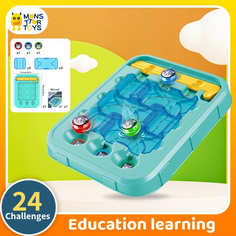 Educatief Speelgoed Kitten Doolhof - IQ Puzzel Bordspel voor Logisch Denken en Planningsvaardigheden, Montessori Training Speelgoed