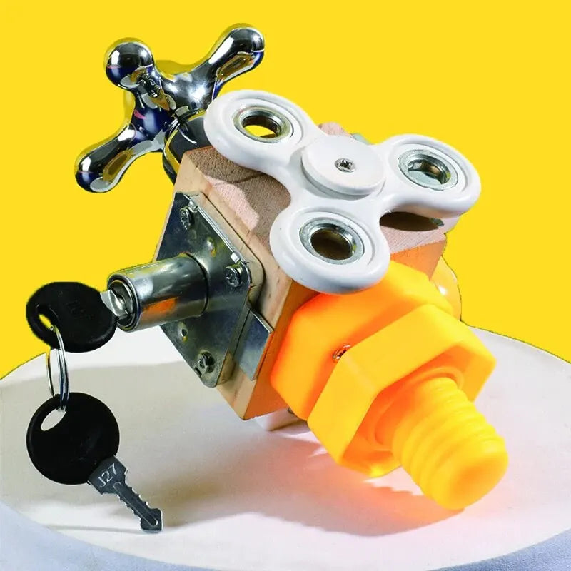 Montessori Busy Cube | Houten Fidget & Reisspeelgoed