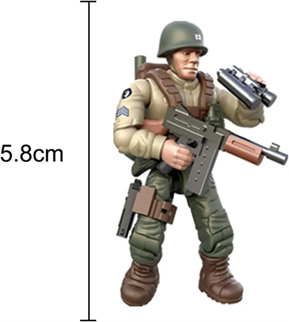 2024 Tweede Wereldoorlog WW2 Leger Militaire Soldaten SWAT Speciale Eenheid Figuren Model Bouwstenen Bricks Kinderspeelgoed Cadeau