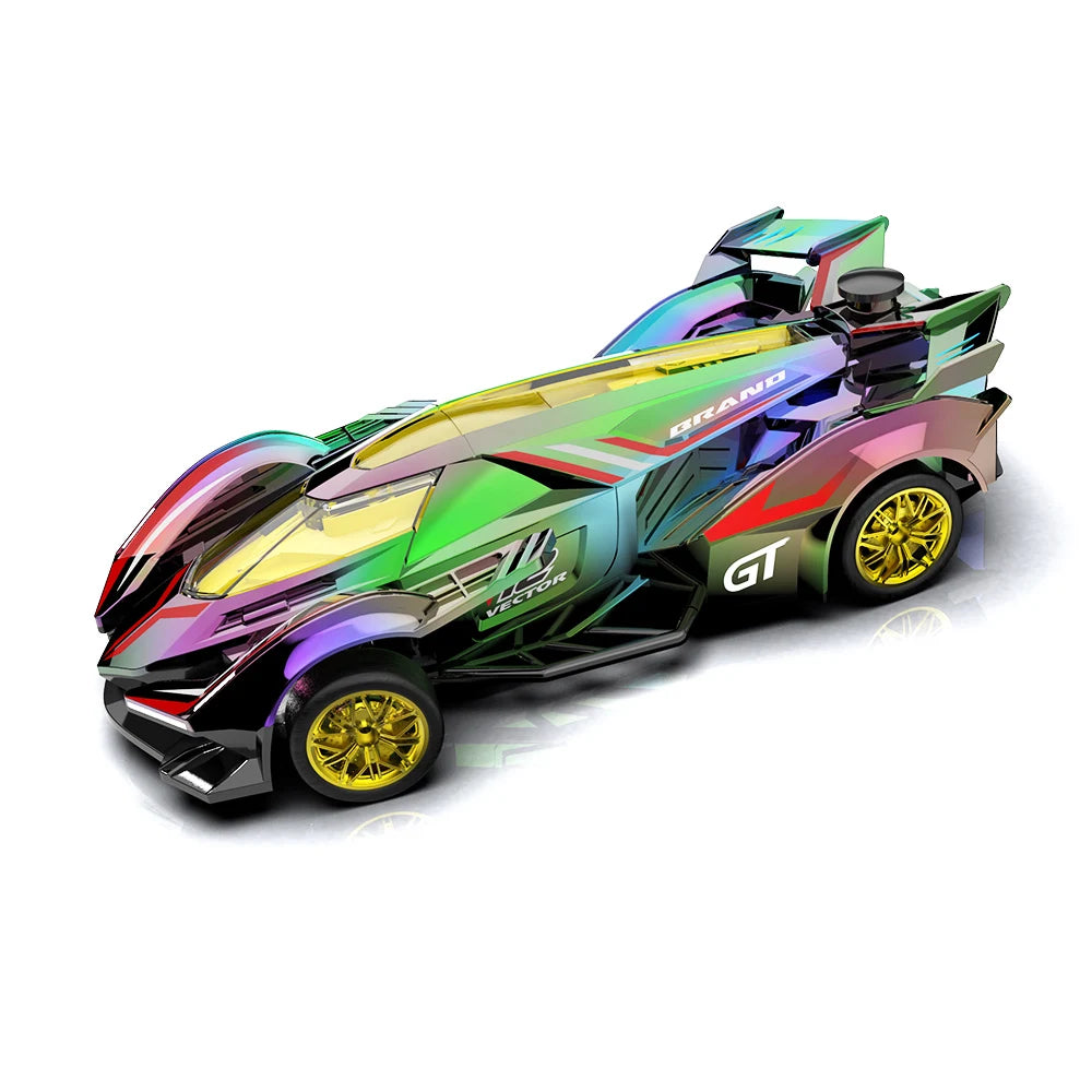 2.4G Neon Laser RC Raceauto | 4WD Hoge Snelheid Drift Voertuig met Sci-Fi Spray Effect | Speelgoed Cadeau voor Kinderen