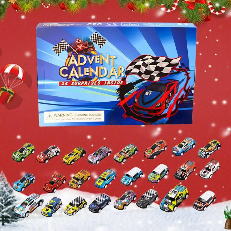 24 Dagen Kerstmis Aftelkalender Auto Speelgoed | Kids Adventskalender Racing Kerstcadeau