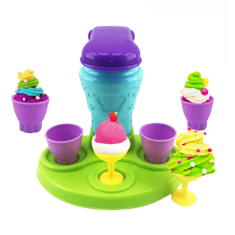 3D Klei Speelgoed | Simulatie Speelset voor Kinderen, IJsjes, Hamburgers, Noedels, Plasticine Mallen