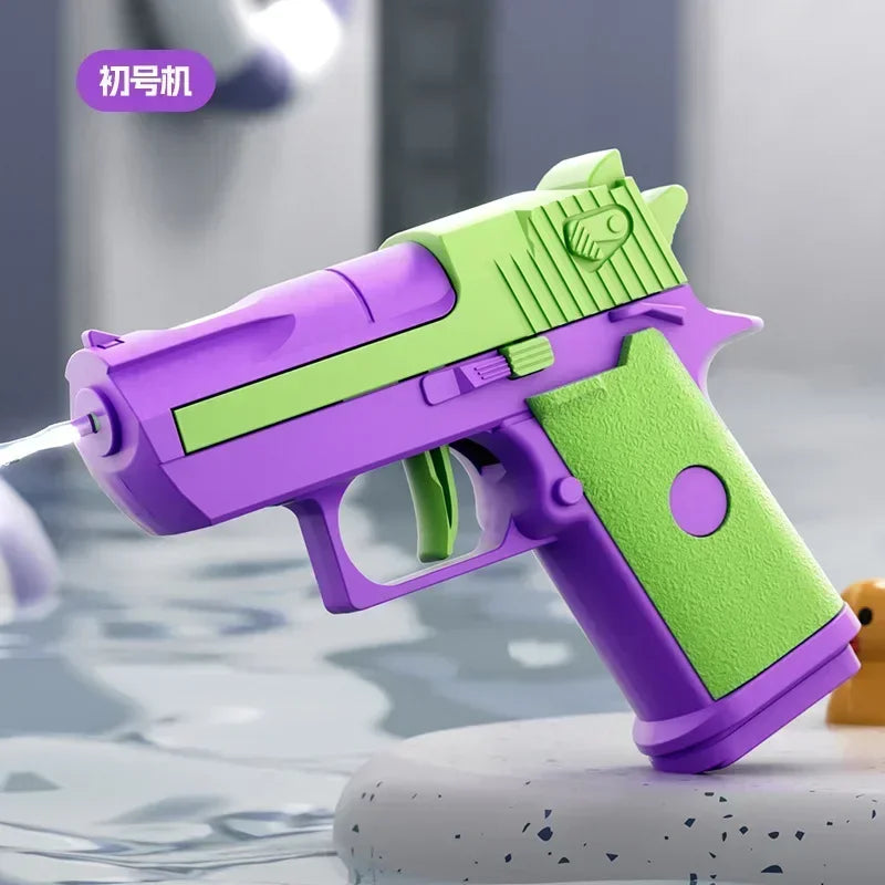 Mini Woestijn Adelaar Continu Vuur Mechanisch Waterpistool Klein Zomerpistool Buiten Strand Speelgoed Arm Kinderen Waterpistool