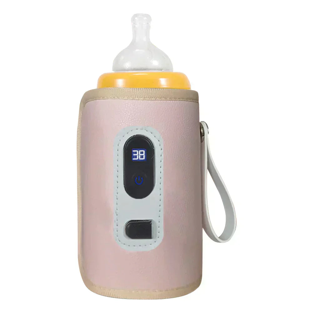 Babyfles Verwarmer met USB | 24u Warmhoudtas voor Babyvoeding (Instelbaar 38–55°C)