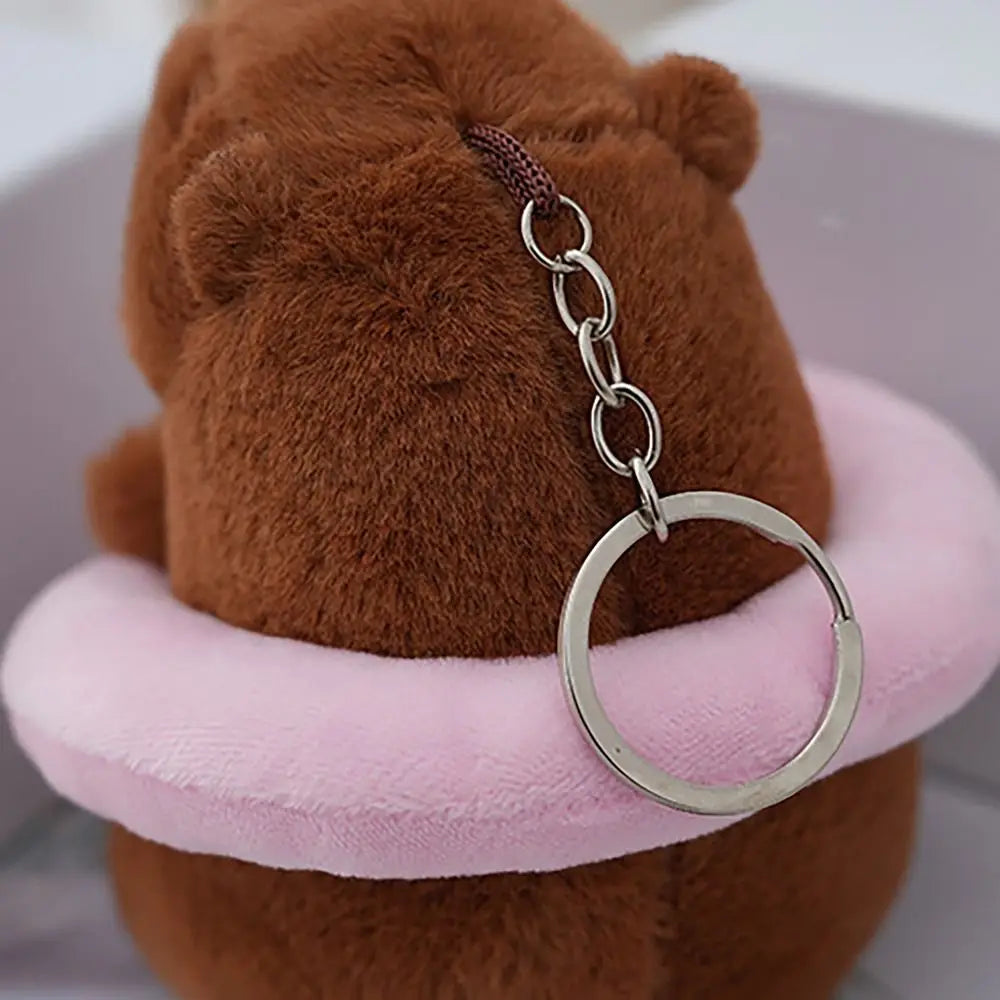 Zwemring Capybara Pluche | Capybara Sleutelhanger Gevulde Dieren Schattig Speelgoed Capybara Pop voor Kinderen en Volwassenen van 1 - 7 Jaar