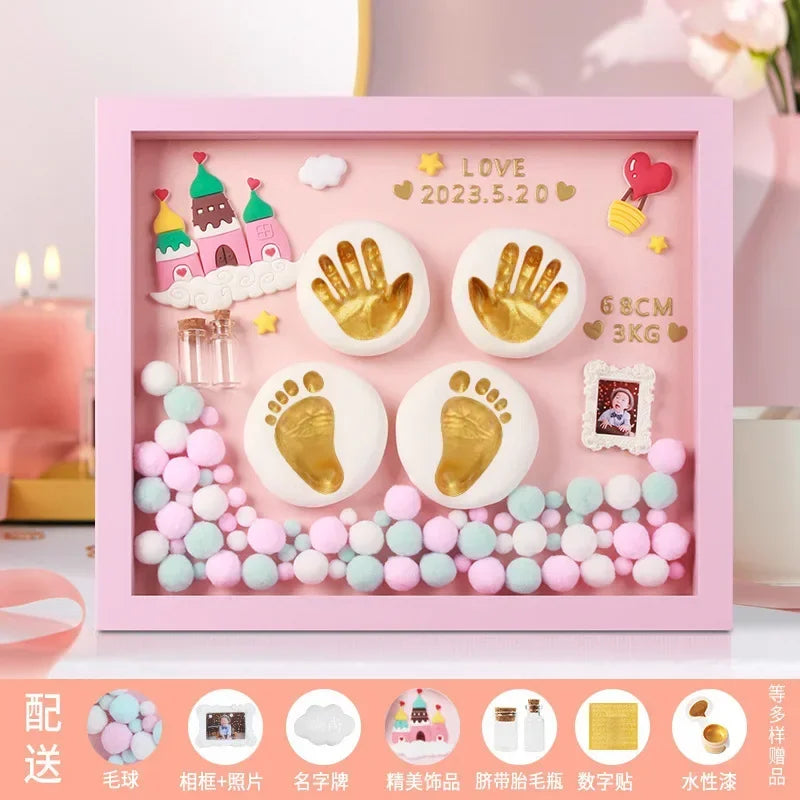 Baby Hand- & Voetafdruk Kit | Herinneringsset voor Handjes & Voetjes – 100-dagen Cadeau & Baby Souvenir