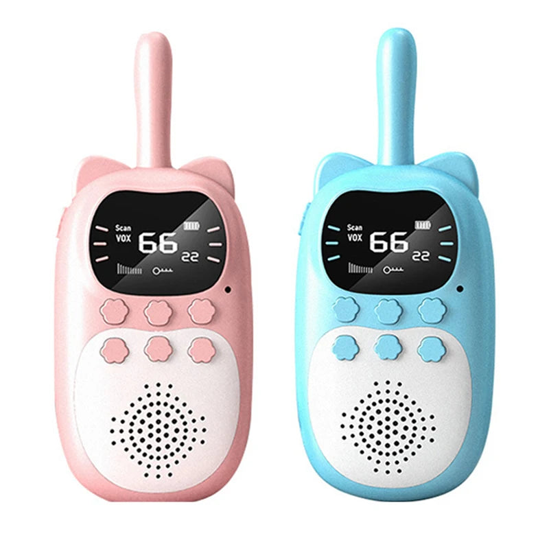 2 stuks Walkie Talkie voor Kinderen | Oplaadbare 1000mAh Handheld Radio Transceiver Intercom voor Kinderen Speelgoed 2, 3, 4, 5+ Jaar
