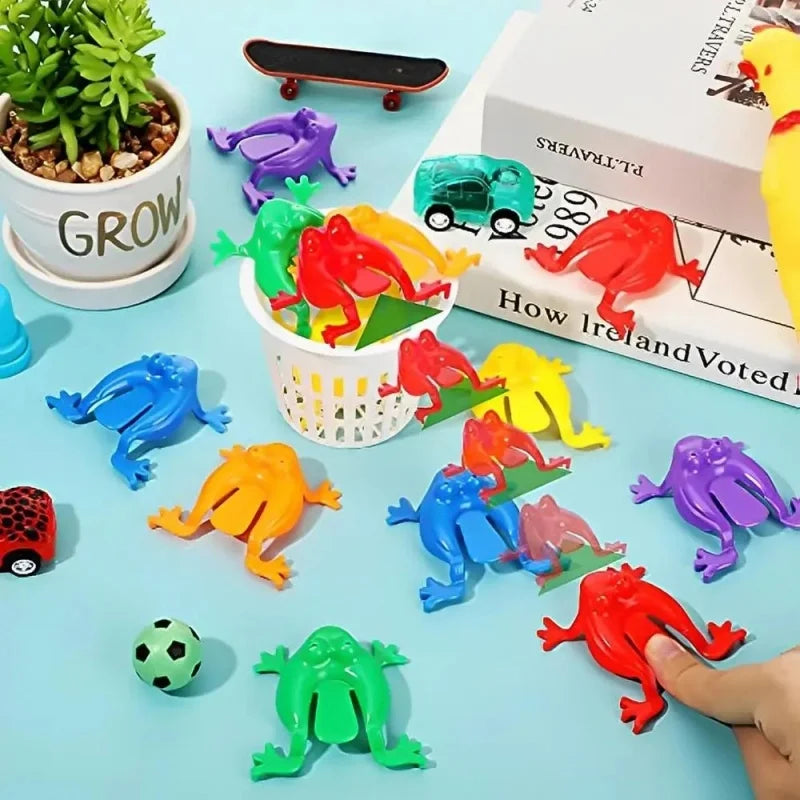 30pcs Press & Jump Kikkers - Stressverlichtend Speelgoed, Interactief Gezinsspel voor Kinderen