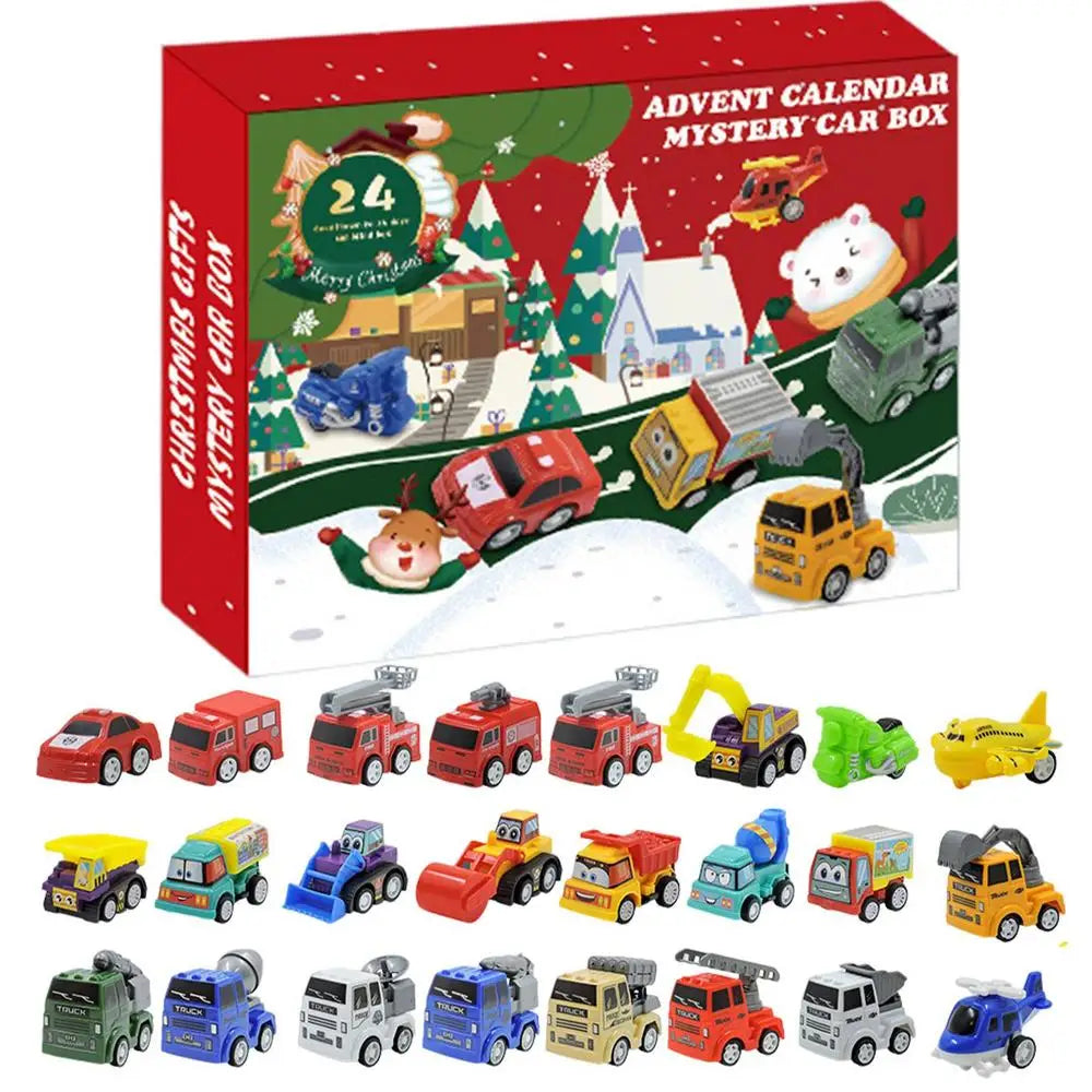 24 Dagen Kerstmis Aftelkalender Auto Speelgoed | Kids Adventskalender Racing Kerstcadeau